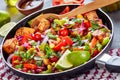 Homemade warm black bean and corn salsa salad Royalty Free Stock Photo