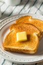 Homemade Warm Buttered Toast for Breakfast Royalty Free Stock Photo