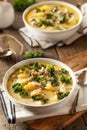 Homemade Warm Creamy Tuscan Soup Royalty Free Stock Photo