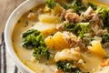 Homemade Warm Creamy Tuscan Soup Royalty Free Stock Photo