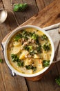 Homemade Warm Creamy Tuscan Soup Royalty Free Stock Photo