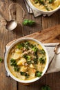 Homemade Warm Creamy Tuscan Soup Royalty Free Stock Photo