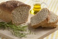 Homemade wheat and herbal bread
