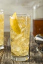 Homemade Whiskey Highball with Soda Water