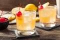 Homemade Whiskey Sour Cocktail Drink Royalty Free Stock Photo