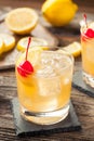 Homemade Whiskey Sour Cocktail Drink Royalty Free Stock Photo