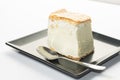 Homemade White Cream Pie served on the plate Royalty Free Stock Photo