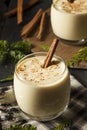 Homemade White Holiday Eggnog Royalty Free Stock Photo