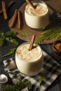 Homemade White Holiday Eggnog Royalty Free Stock Photo