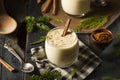 Homemade White Holiday Eggnog Royalty Free Stock Photo