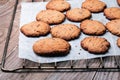 Homemade wholegrain coolies with chocolate