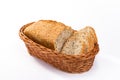 Homemade wholemeal bread in basket