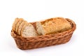 Homemade wholemeal bread in basket