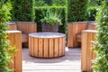 Homemade wooden furniture for the garden and backyard Royalty Free Stock Photo