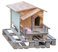 homemade wooden house for cats