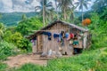 A homemade wooden house in the rural Philippines. Royalty Free Stock Photo