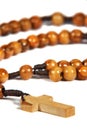 Homemade wooden rosary