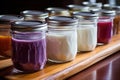 homemade yogurt fermenting in small glass jars