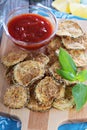 Homemade zucchini chips Royalty Free Stock Photo