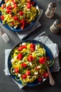 Homemade Zucchini Noodles Zoodles Royalty Free Stock Photo