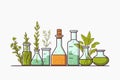 Homeopathic Remedies vector flat minimalistic isolated vector style illustration