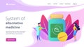 Homeopathy concept landing page