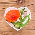 Homeopathy and cooking with corn poppy Royalty Free Stock Photo