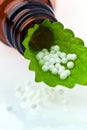 Homeopathy. Globules as alternative medicine Royalty Free Stock Photo