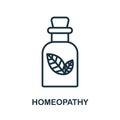 Homeopathy icon from alternative medicine collection. Simple line Homeopathy icon for templates, web design and infographics