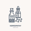 Homeopathy line icon. Vector logo for alternative medicine store