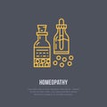 Homeopathy line icon. Vector logo for alternative medicine store