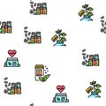 Homeopathy Medicine Collection Icons Set Vector