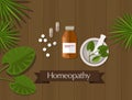 Homeopathy natural herbal medicine alternative Royalty Free Stock Photo