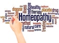 Homeopathy word cloud hand writing concept Royalty Free Stock Photo