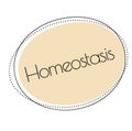 Homeostasis stamp on white Royalty Free Stock Photo