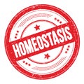 HOMEOSTASIS text on red round grungy stamp