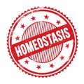 HOMEOSTASIS text written on red grungy round stamp Royalty Free Stock Photo