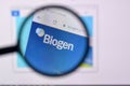 Homepage of biogen website on the display of PC, url - biogen.com Royalty Free Stock Photo