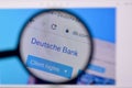 Homepage of deutsche bank website on the display of PC, url - db.com