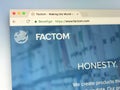 Homepage of Factom