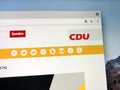 Homepage of the German Christian Democratic Union