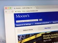 Homepage of Moody`s Corporation Royalty Free Stock Photo