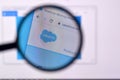 Homepage of salesforce website on the display of PC, url - salesforce.com Royalty Free Stock Photo