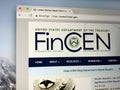 Homepage of the U.S. Financial Crimes Enforcement Network is a burea Royalty Free Stock Photo