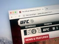 Homepage of The Ultimate Fighting Championship UFC