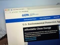 Homepage of The United States Environmental Protection Agency or EPA Royalty Free Stock Photo