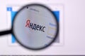 Homepage of yandex website on the display of PC, url - yandex.ru Royalty Free Stock Photo