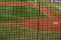 Homeplate at baseball field with focus on net Royalty Free Stock Photo