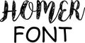 HOMER font jpg with svg vector cut file for cricut and silhouette