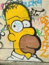 Homer Simpson graffiti